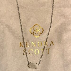 Kendra Scott Silver Drusy Elisa Necklace